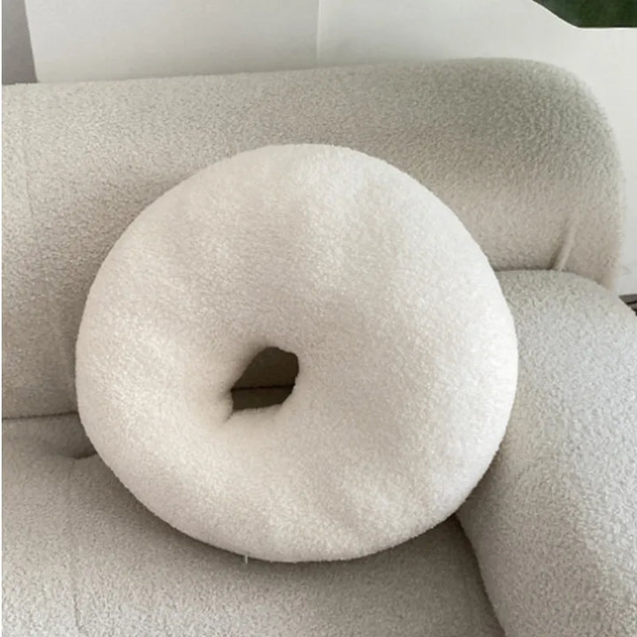Nordic Bouclé Abstract Cushion – Minimalist Plush Pillow