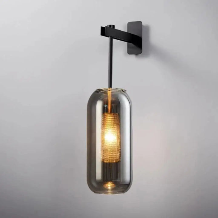 Modern Glass Wall Light Sconce – LED Mirror Bedside Lamp for Bedroom, Living Room, Kitchen, and Porch – Stylish Nordic Wall-Mounted Indoor Lighting