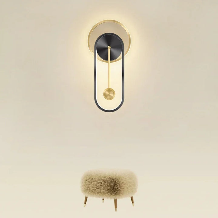 Modern LED Clock Wall Lamp – Stylish Wall-Mounted Light for Bedroom, Living Room, and Home Décor