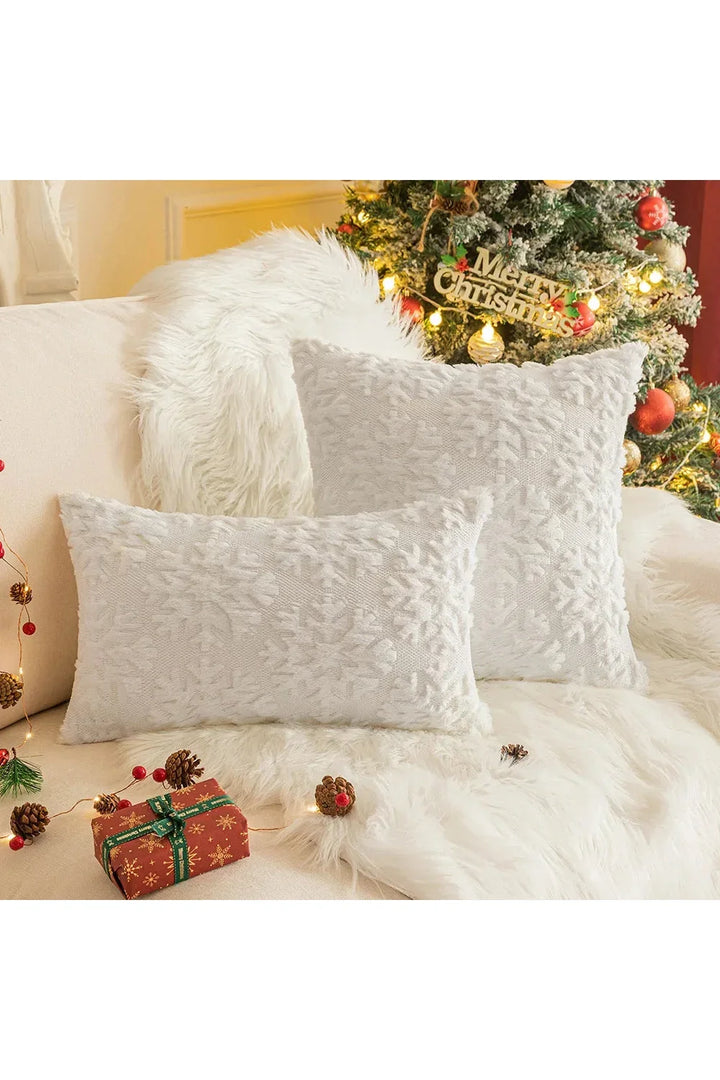 Plush decorative cushion cover