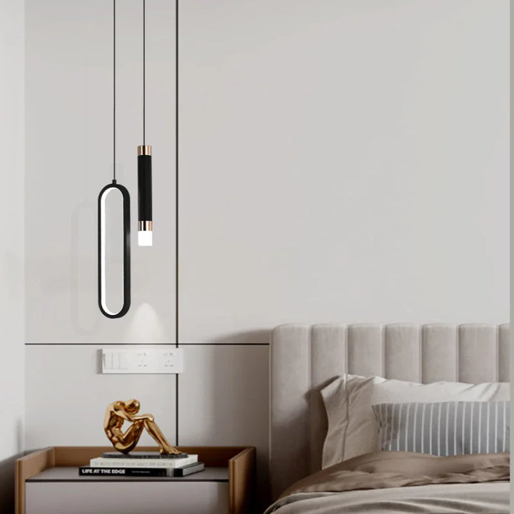 Modern Minimalist LED Pendant Light Chandelier – Adjustable Suspension Lamp for Bedroom, Living Room, and Home Decor