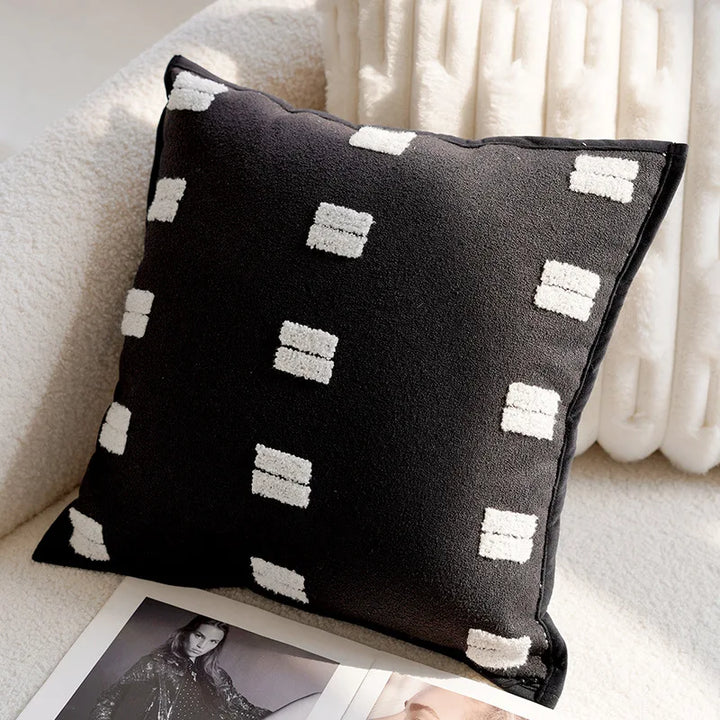 Luxury Embroidered Decorative Cushion with Horse Print for Sofa and Living Room
