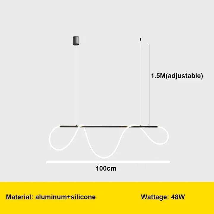 Modern LED Pendant Light – Stylish Ceiling Chandelier for Dining Room, Kitchen & Office, Energy-Efficient AC Power, LED Bulbs Included