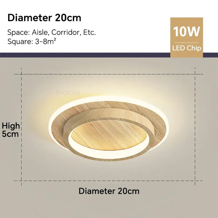 Modern LED Ceiling Lamp - Square Ceiling Light Fixture for Living Room, Stair, Aisle, and More
