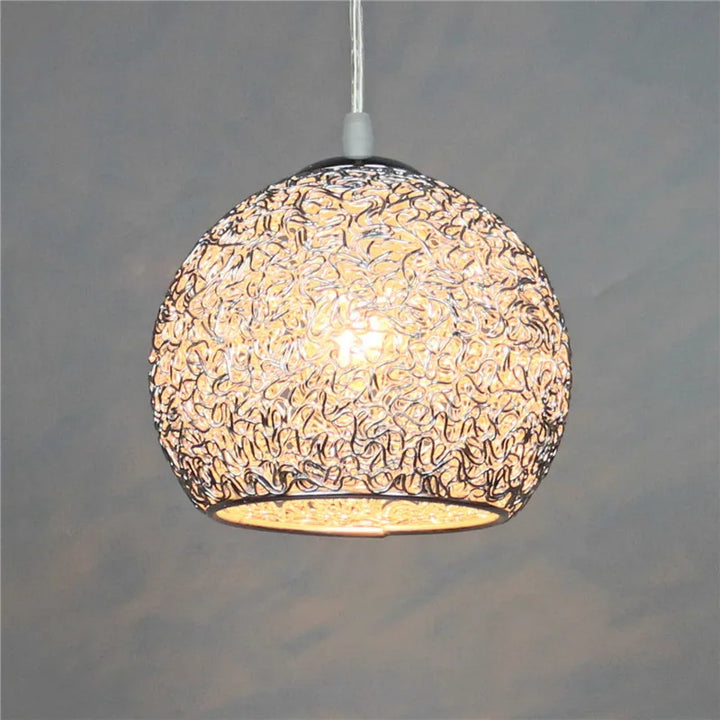 Modern Colorful Round Pendant Light – E27 LED Hanging Lamp for Bedroom, Living Room, Cafe, and Restaurant