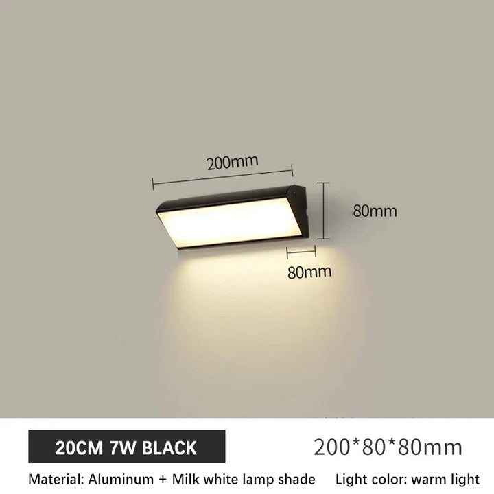 Long Strip LED Outdoor Wall Lamps - Waterproof Aluminum Lights for Porch, Garden, Corridor