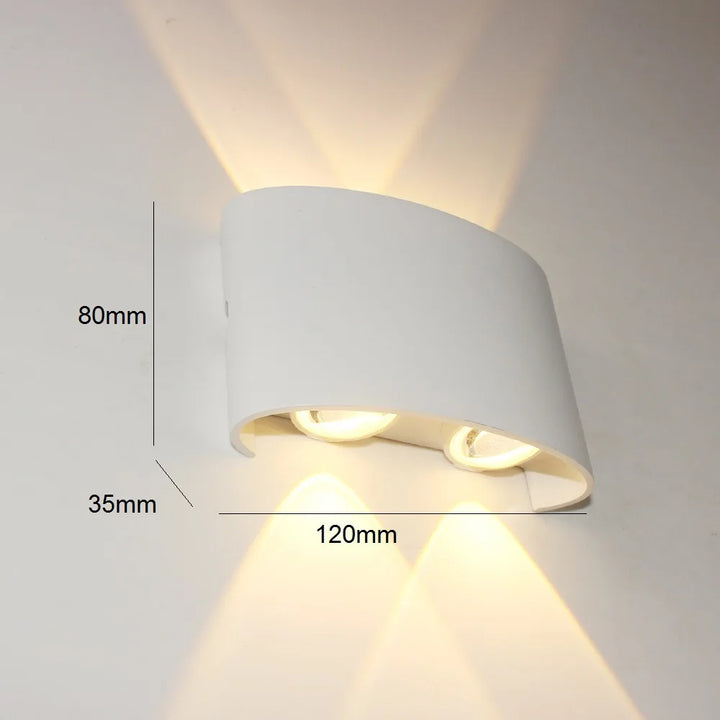 Body Motion Sensor Wall Light Waterproof Outdoor LED Wall Sconce Up Down Glowing Lamps Garden Yard Induction Corridor Wall Lamp