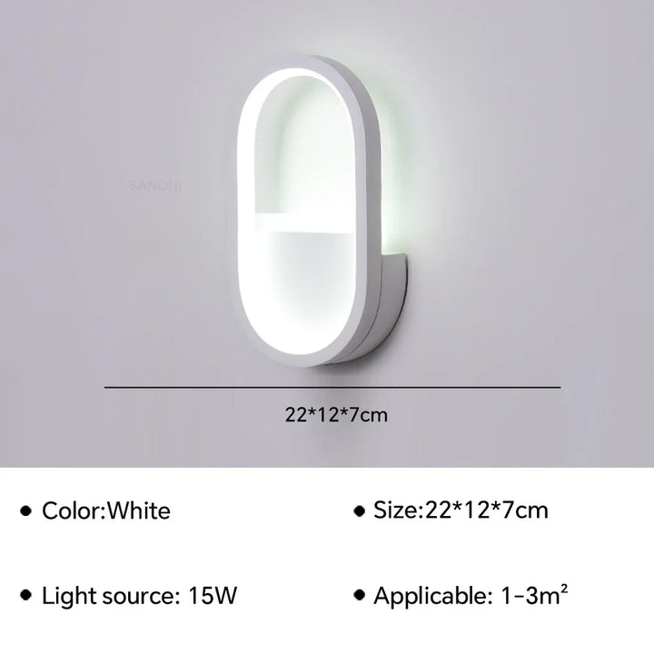 Modern LED Wall Lamp Bedside Sconce - Home Decor Lighting Fixture for Living Room, Bedroom, Hotel