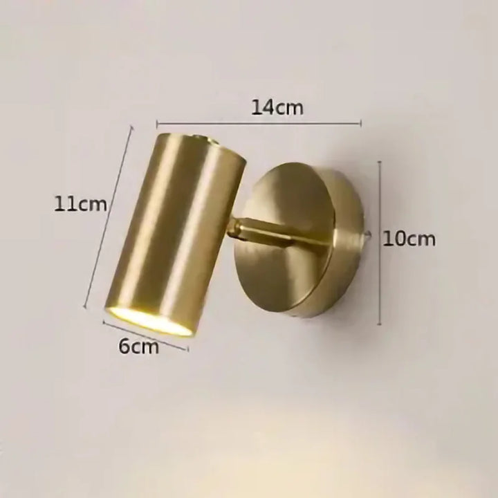 Modern Gold LED Wall Lamp – Adjustable Wall Sconce for Bedroom, Living Room, Bedside, and Indoor Decor
