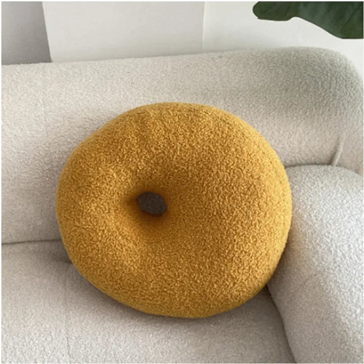 Nordic Bouclé Abstract Cushion – Minimalist Plush Pillow