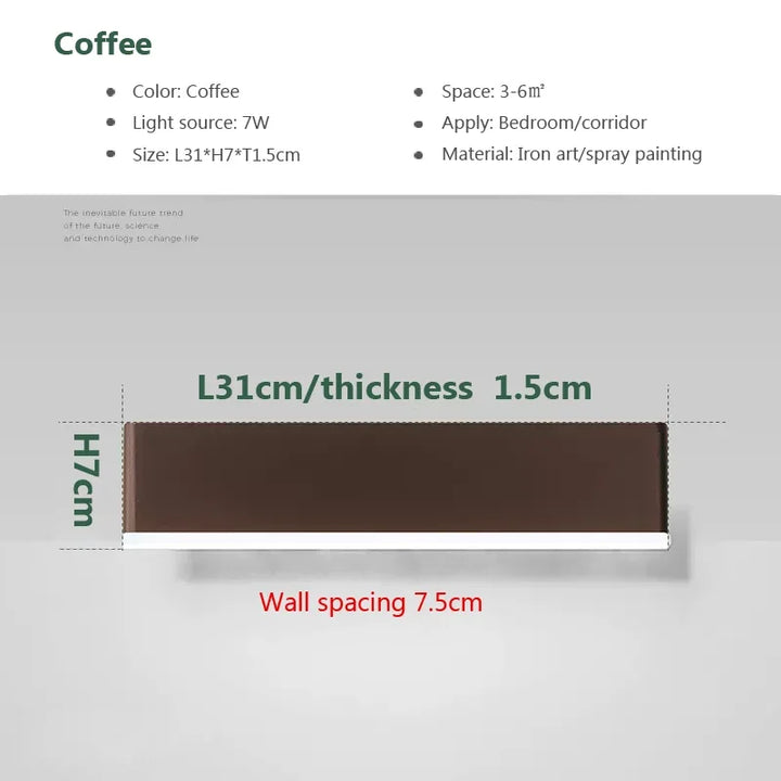 Modern LED Wall Lamp – Rotatable Aluminum Wall Light for Living Room, Bedroom, Dining Room, and Home Decor – Up & Down Indoor Wall Sconce