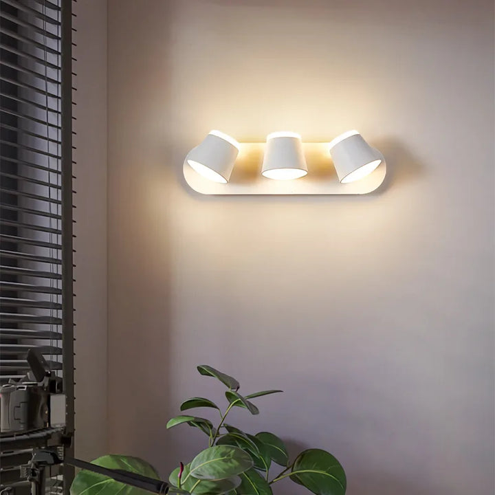 Modern LED Wall Sconce – 330° Swivel, 3000K & 6500K Adjustable White Light, Aluminum Alloy Wall Mount Light for Bedroom, Kitchen, and Living Room