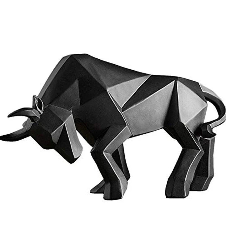 Modern Geometric Bull Statue, Ornament, Café, Bull Sculptures, Animal Figures, Abstract Hotel Home Decoration