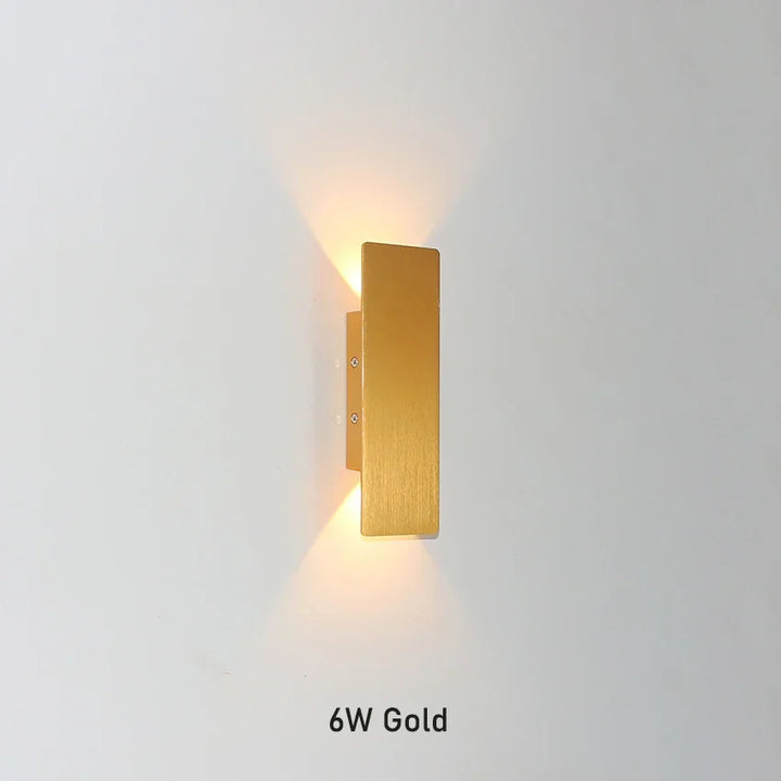 Modern LED Wall Lamp - Rectangular Bedroom Bedside Lights for Minimalist Indoor Lighting