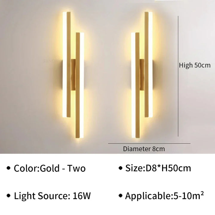 Modern LED Wall Light – Stylish Wall Sconce for Living Room, Stairs, Bedroom, and Corridor Interior Lighting