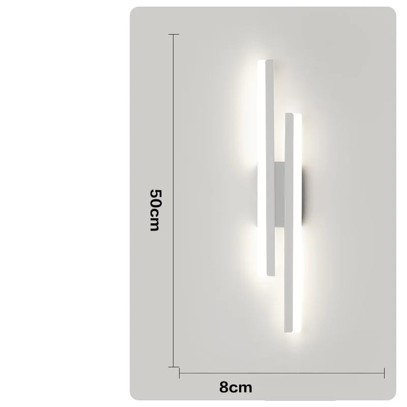 Modern LED Wall Lamp with Copper Line Pipe and Acrylic Lampshade