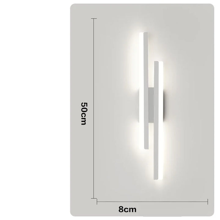 Modern LED Wall Lamp with Copper Line Pipe and Acrylic Lampshade