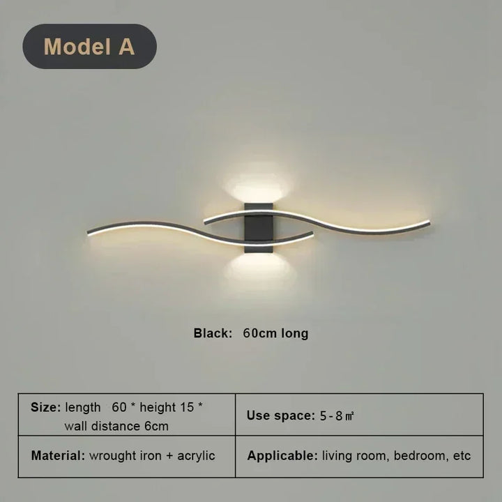 Modern LED Wall Lamp – Wall Sconce Light for Living Room, Bedroom, and Aisle – Stylish Indoor Home Lighting Fixture