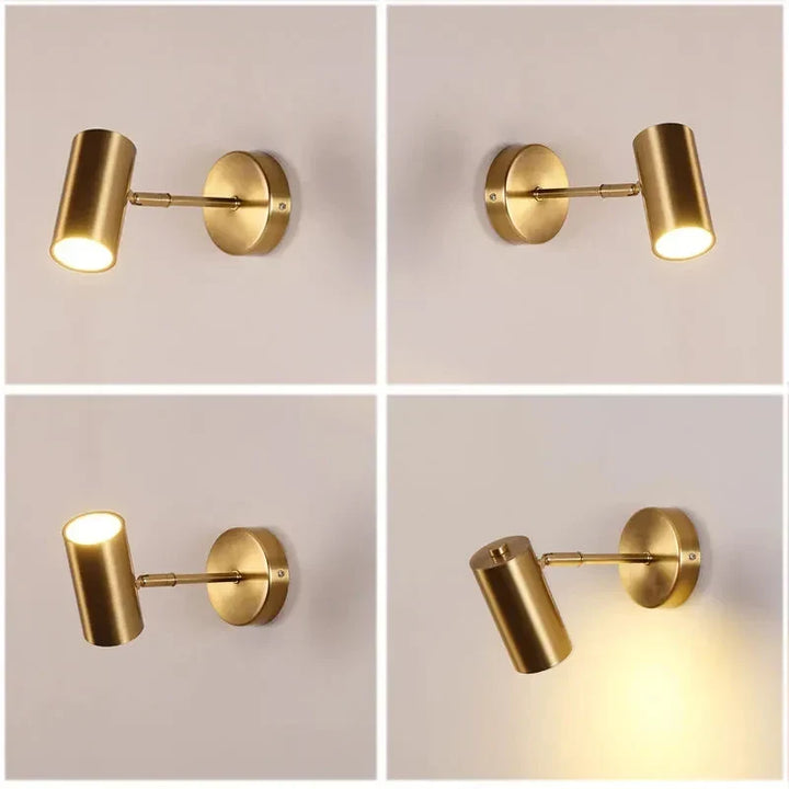 Modern Gold LED Wall Lamp – Adjustable Wall Sconce for Bedroom, Living Room, Bedside, and Indoor Decor