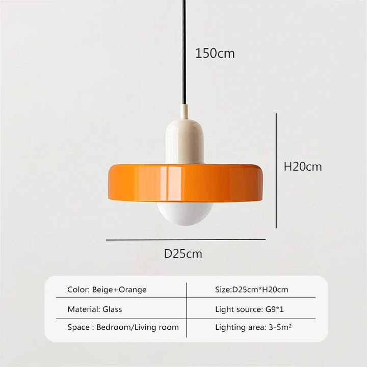 Modern Nordic Glass Pendant Light – Decorative Hanging Lamp for Living Room, Dining Room, Bedroom, and Study – LED Bulb Included