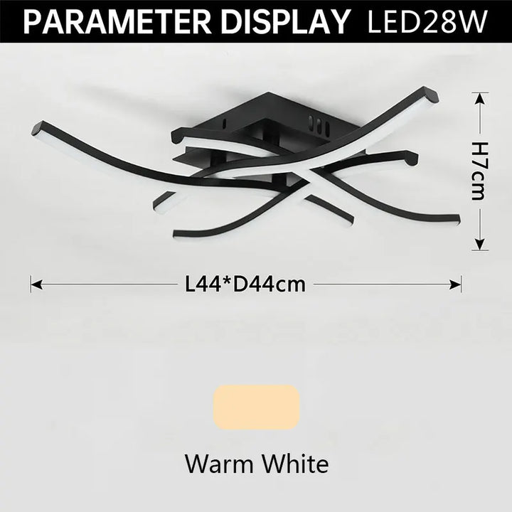 Modern LED Ceiling Lamp for Living Room, Dining Room, Bedroom, and Balcony
