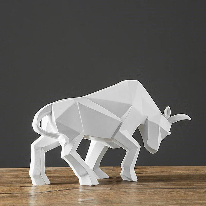 Modern Geometric Bull Statue, Ornament, Café, Bull Sculptures, Animal Figures, Abstract Hotel Home Decoration