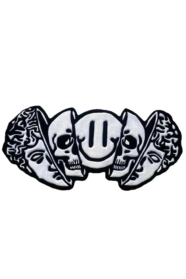 Skull Black Rug