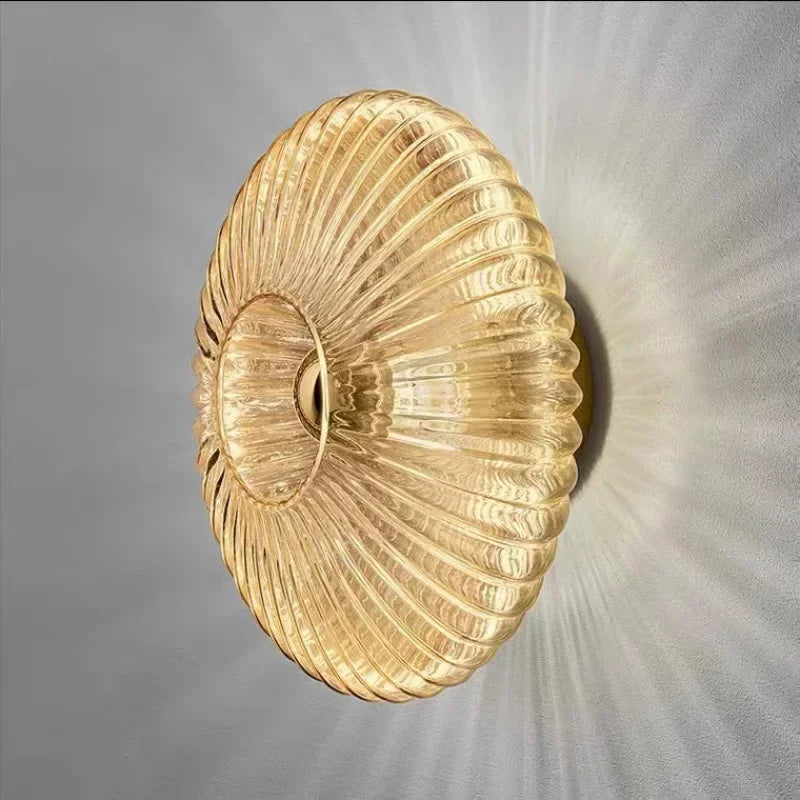 Modern Glass LED Wall Lamp – Ripple Design for Corridor, Aisle, Staircase, and Dining Room Backdrop