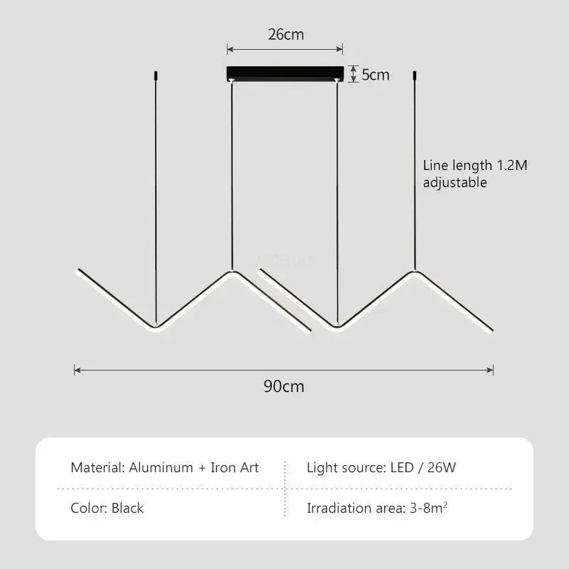 Modern LED Pendant Light – Smart Remote Control with Adjustable Brightness & Color Temperature for Dining Room, Living Room, and Bedroom