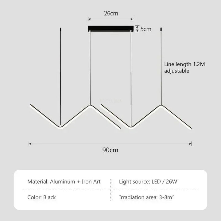 Modern LED Pendant Light – Smart Remote Control with Adjustable Brightness & Color Temperature for Dining Room, Living Room, and Bedroom