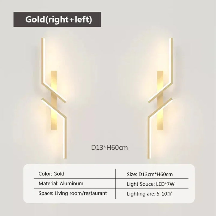 Modern LED Wall Lamp – Minimalist Design, Up & Down Lighting for Bedroom, Living Room, TV Sofa, and Lobby – Dimmable Wall-Mounted Light