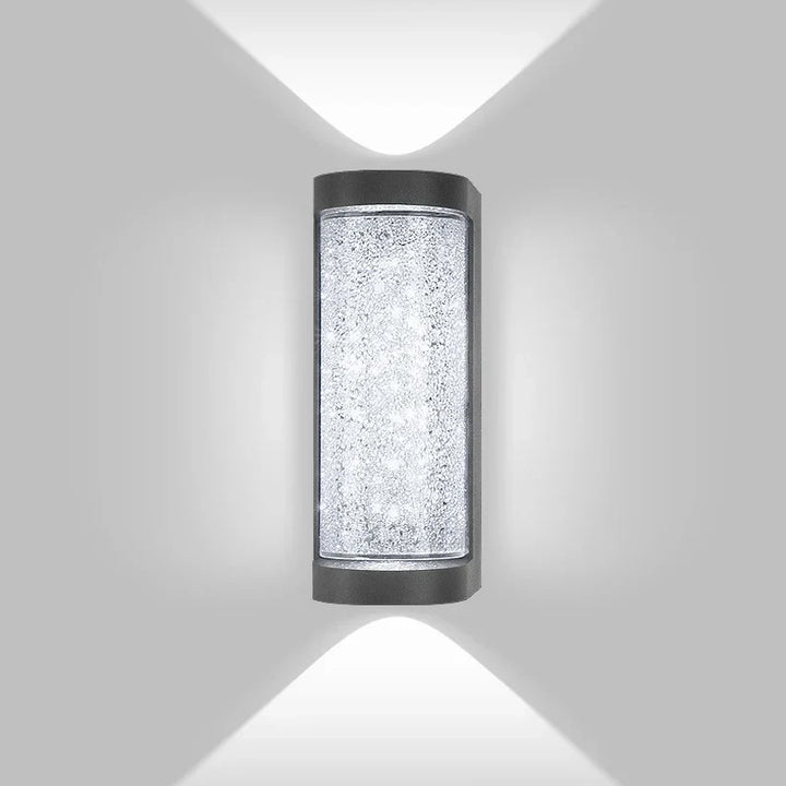 Modern Waterproof LED Outdoor Wall Lamp – Crystal Wall Sconce for Garden, Patio, and Doorway Lighting