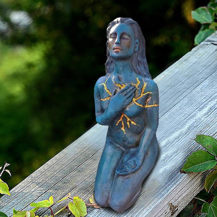 Healing Goddess Sculpture: Resin abstract