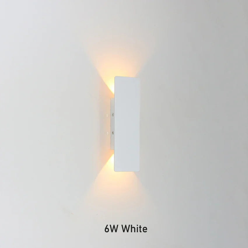 Modern LED Wall Lamp - Rectangular Bedroom Bedside Lights for Minimalist Indoor Lighting