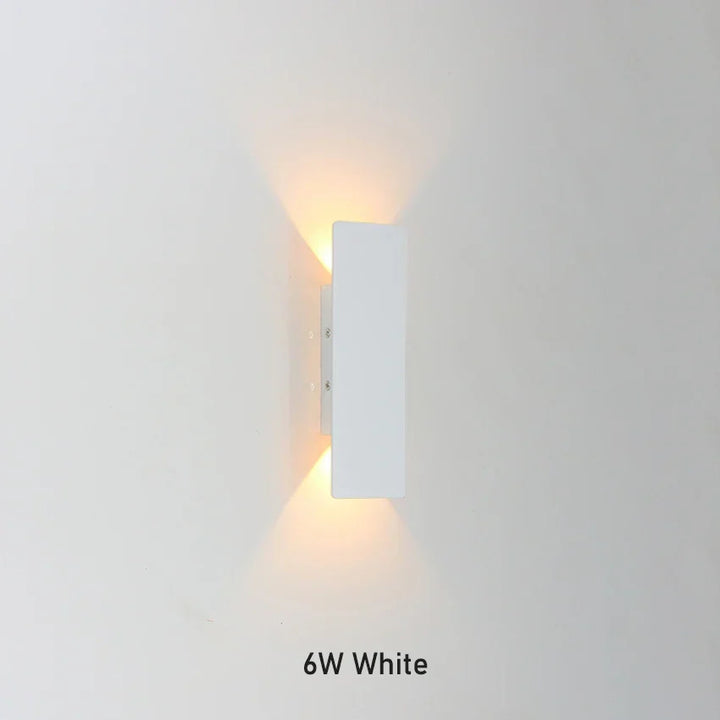 Modern LED Wall Lamp - Rectangular Bedroom Bedside Lights for Minimalist Indoor Lighting