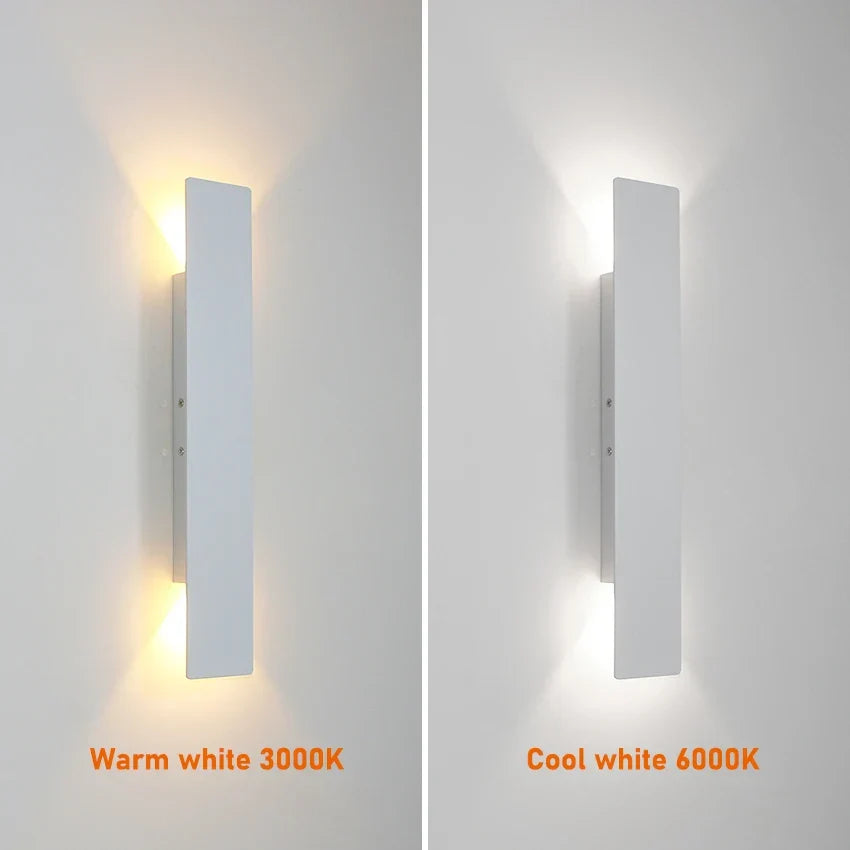 Modern LED Wall Lamp - Rectangular Bedroom Bedside Lights for Minimalist Indoor Lighting