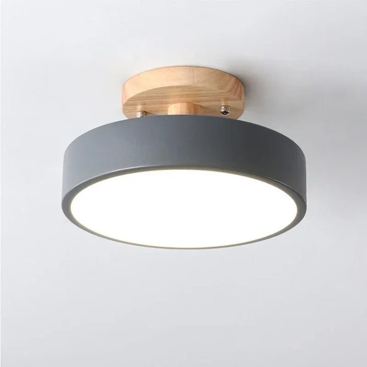 Nordic Industrial Ceiling Light – LED Round Ceiling Lamp for Kitchen, Dining Room, Bedroom, Hallway, and Bathroom – Modern Metal and Acrylic Design