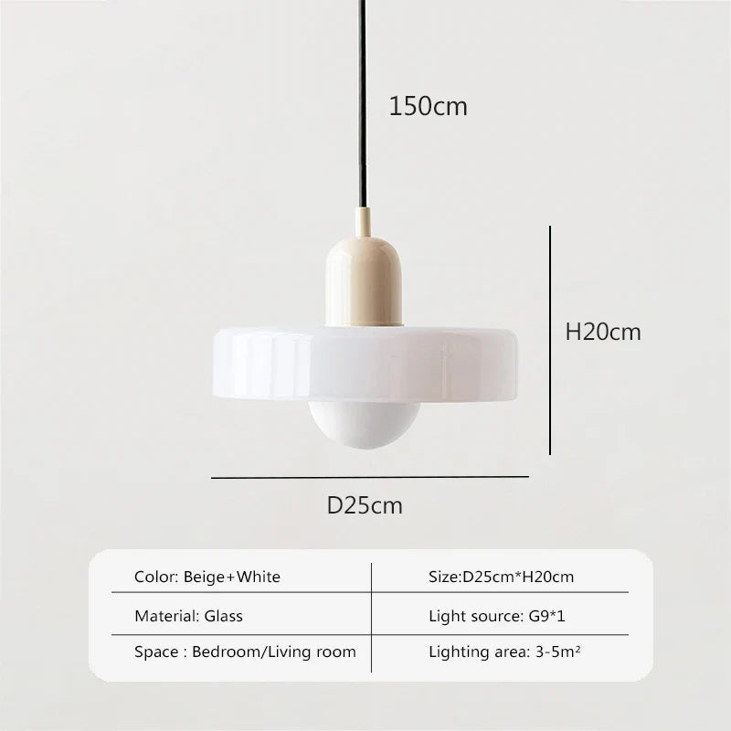 Modern Nordic Glass Pendant Light – Decorative Hanging Lamp for Living Room, Dining Room, Bedroom, and Study – LED Bulb Included