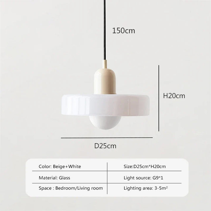 Modern Nordic Glass Pendant Light – Decorative Hanging Lamp for Living Room, Dining Room, Bedroom, and Study – LED Bulb Included