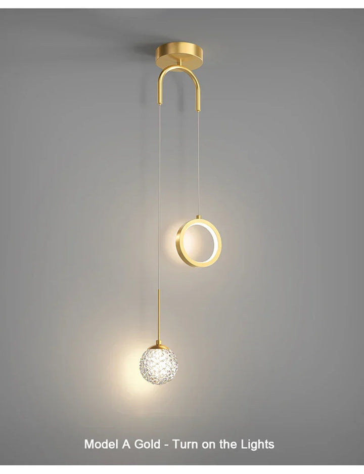 Modern LED Pendant Light – 2-Way Indoor Hanging Lamp for Living Room, Bedroom, Dining Table with Adjustable 3 Light Colors