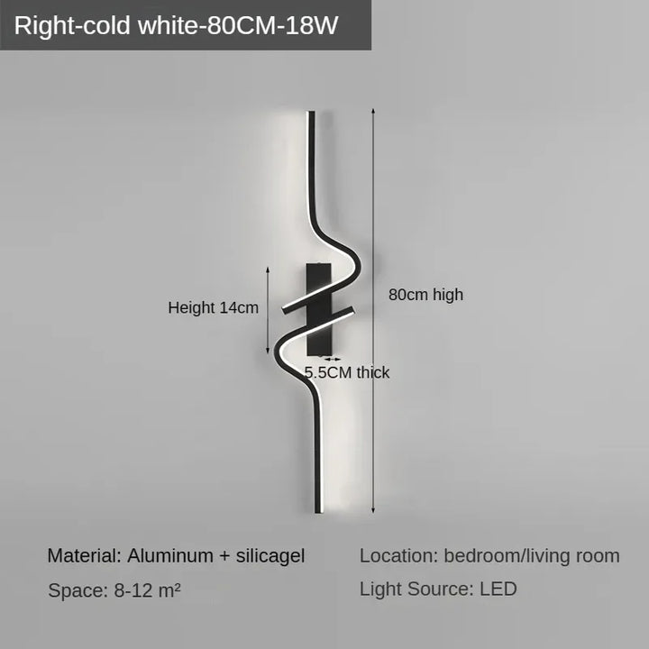 Modern Minimalist Strip Led Wall Light Bedroom Lights For Bedside Wall Sconce Led Light Living Room TV Sofa Background Wall Lamp