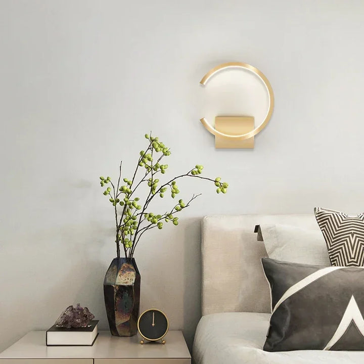 Modern LED Wall Lamp – Nordic Style Black, White, and Gold Wall Lighting for Living Room, Bedroom, Aisle, and Home Decor