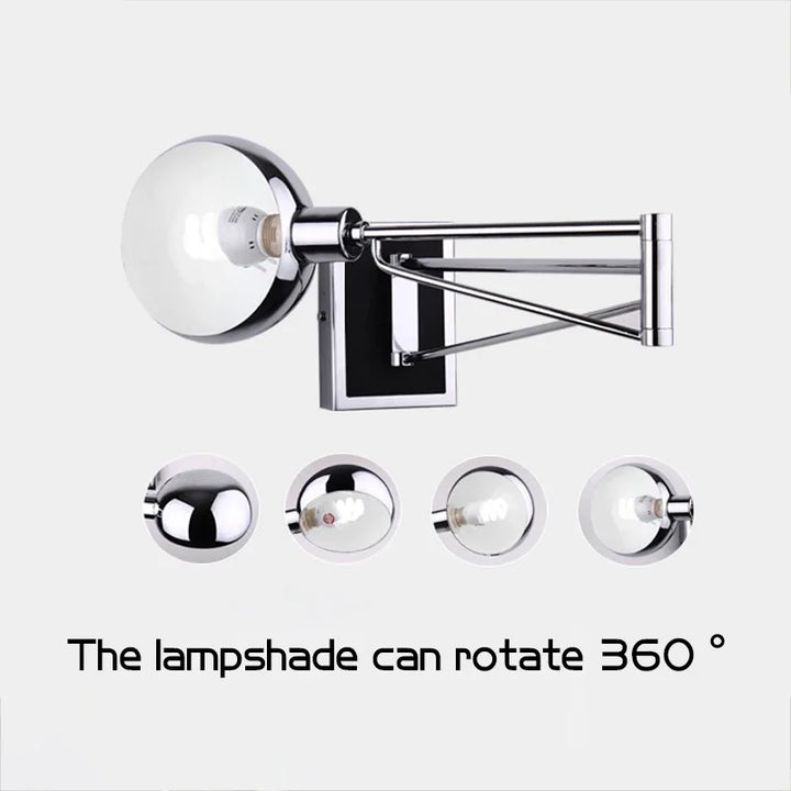 Modern Foldable LED Wall Lamp – Retractable Eye-Protective Wall Light for Bedroom, Study, Living Room, and Bathroom