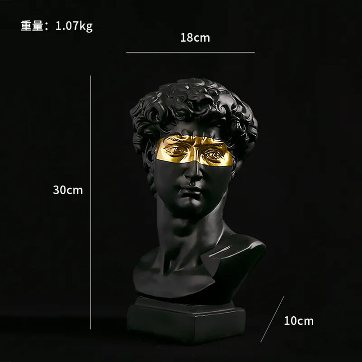 European Home Decor David Head Resin Statues Statues Home Decor Modern Abstract Art Bust Sculpture Art Sketch Practice