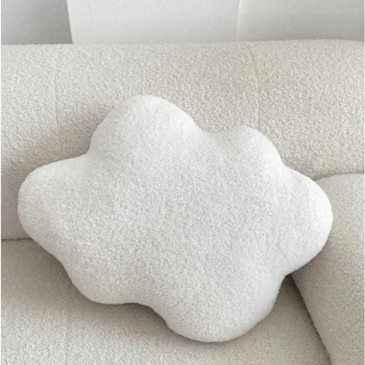 Nordic Bouclé Abstract Cushion – Minimalist Plush Pillow