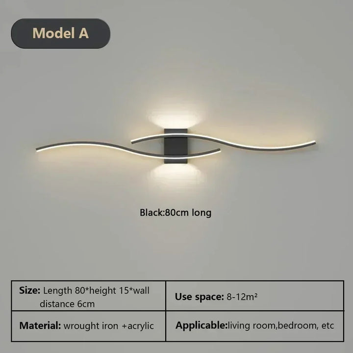 Modern LED Wall Lamp – Dimmable Up & Down Wall Sconce for Bedroom, Living Room, and Indoor Spaces