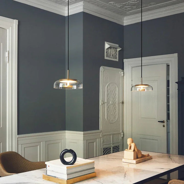 Modern LED Pendant Light – Nordic Glass Hanging Lamp for Dining Room, Bedroom, and Loft