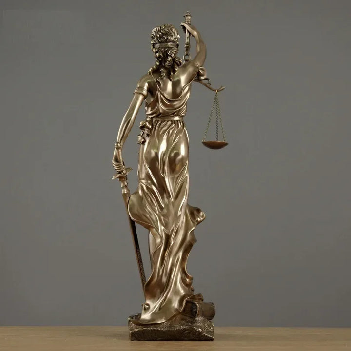 Antique bronze Greek goddess of justice statue Fair Angels resin sculpture ornaments desktop home decoration gift