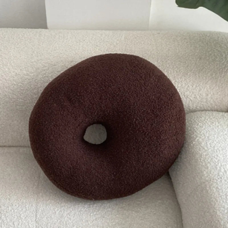 Nordic Bouclé Abstract Cushion – Minimalist Plush Pillow