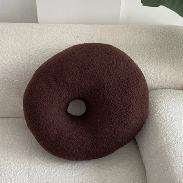 Nordic Bouclé Abstract Cushion – Minimalist Plush Pillow